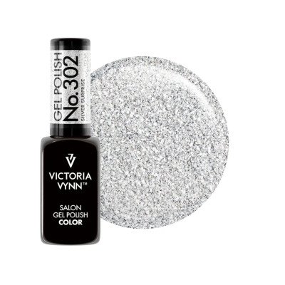 Victoria Vynn - Gel Polish - 302 Silver Surprise - Gellack - Glitter -glamandbeauty.se Victoria Vynn - Gel Polish - 302 Silver Surprise - Gellack - Glitter -glamandbeauty.se