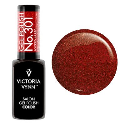 Victoria Vynn - Gel Polish - 301 Locked in Red - Gellack - Glitter -glamandbeauty.se