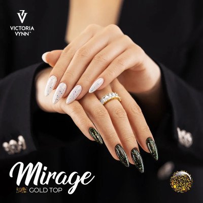 Top coat - Mirage - Gold - No Wipe - 8 ml - Victoria Vynn - Top / Bas / Remover -glamandbeauty.se Top coat - Mirage - Gold - No Wipe - 8 ml - Victoria Vynn - Top / Bas / Remover -glamandbeauty.se