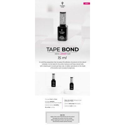 Primer - Tape Bond - Soak off - 15 ml - Victoria Vynn - Top / Bas / Remover -glamandbeauty.se Primer - Tape Bond - Soak off - 15 ml - Victoria Vynn - Top / Bas / Remover -glamandbeauty.se