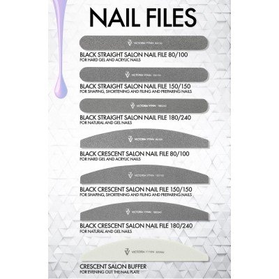 10-pack Nagelfilar - Halvmåne - 150/150 - Victoria Vynn - Grå | Gla... 10-pack Nagelfilar - Halvmåne - 150/150 - Victoria Vynn - Grå | Gla...