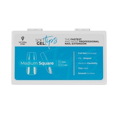 Tippar - Medium Square - Soft gel tips - Victoria Vynn | Glamandbea...
