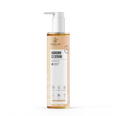 Ingrown S3 Serum - 200ml - Radeq Lab - För innåtväxande hår  - Före / Efter sockrings produkter -glamandbeauty.se